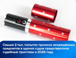 Свыше 2 тыс. попыток проноса запрещенных предметов  в здания судов предотвратили судебные приставы Вологодской области в 2025 году