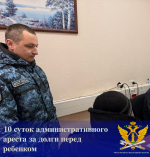 10 суток административного ареста за долги перед ребенком