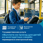 Выплата на проезд для детей из многодетных семей доступна онлайн